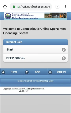 How to use the Mobile interface CT Boaters License