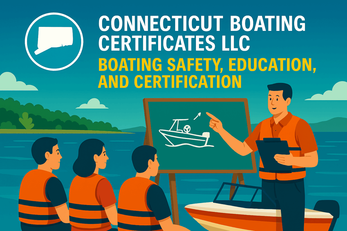 A Connecticut Boating Certificates LLC instructor guiding students through a hands-on boating safety course, emphasizing certification and responsible boating practices.